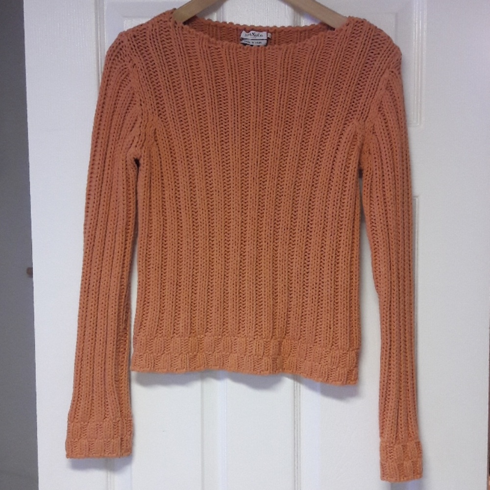 Max&Co knit orange sweater
